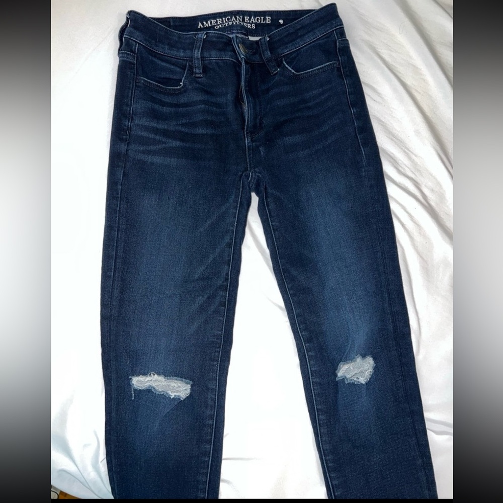 American Eagle Outfitters Dark Blue Skinny Jeans